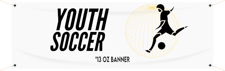 soccer banner with youth soccer design